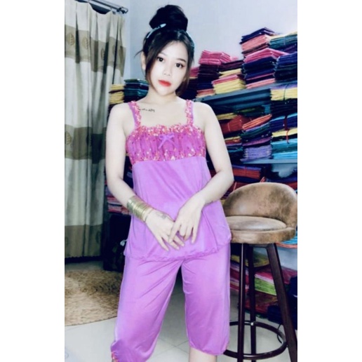 Đồ Bộ Thun Lạnh Nhún Ren ẢNH THẬT Size 4(60-65kg) | BigBuy360 - bigbuy360.vn