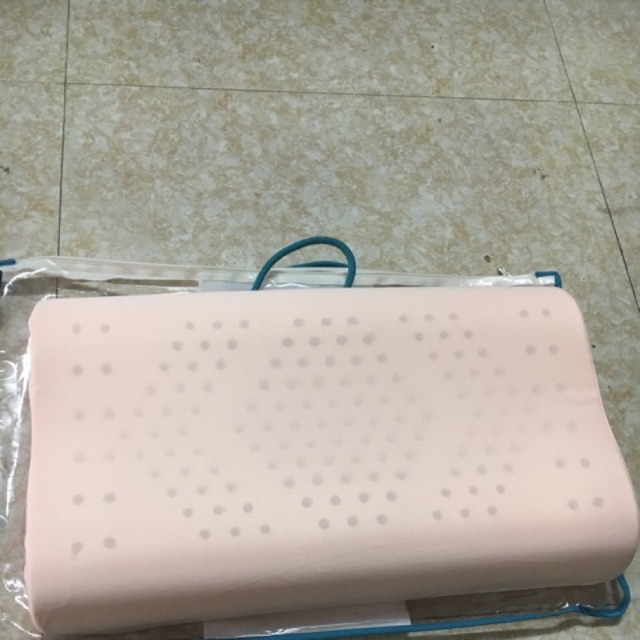 GỐI CAO SU LƯỢN SÓNG LIÊN Á Contour 30x50x8cm (cho bé trên 3 tuổi) - TẶNG ÁO GỐI