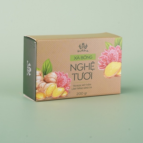 Xà bông nghệ tươi Dr. ÁNH giúp giảm mụn ẩn, mờ thâm, làm trắng sáng da 57g
