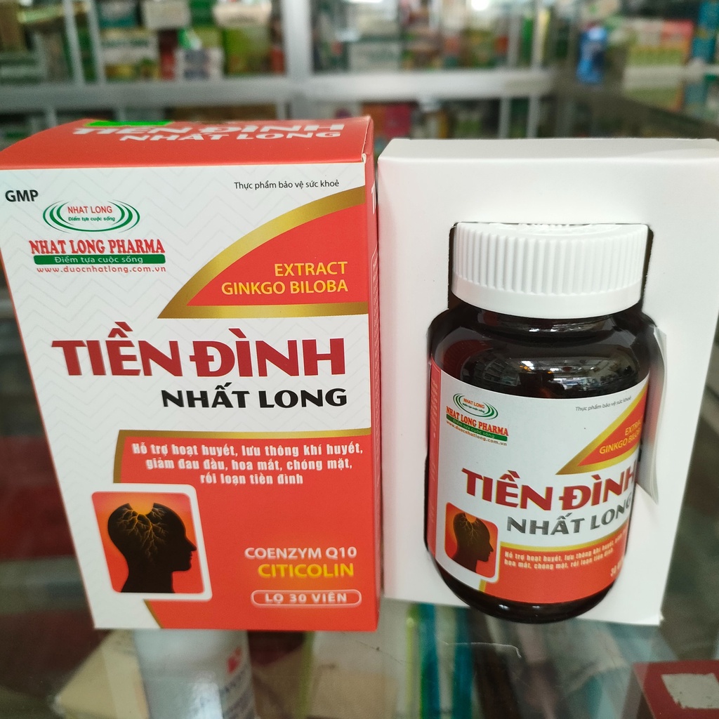 TIỀN ĐÌNH NHẤT LONG lọ 30 viên- Giảm đau đầu, hoa mắt, chóng mặt, rối loạn tiền đình
