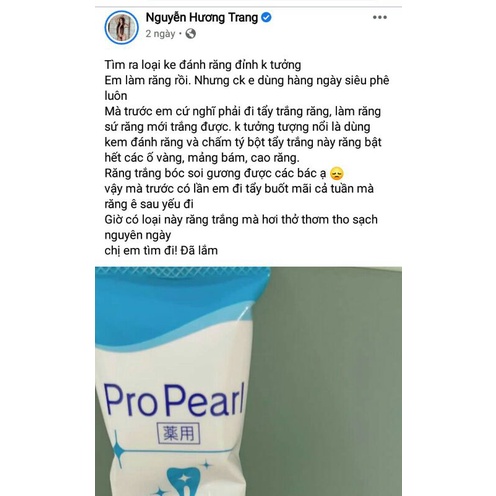 Kem đánh răng Zettoc Propearl Toothpaste 100g trắng răng