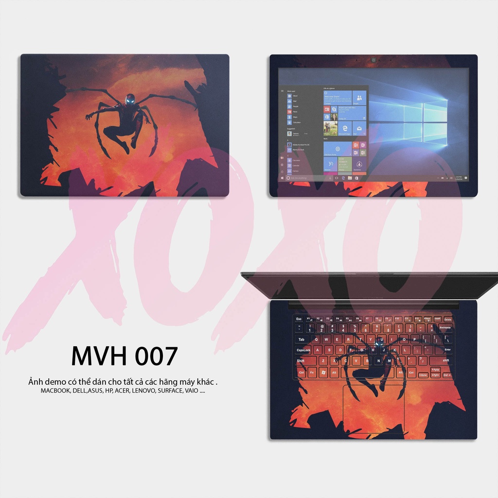 decal dán laptop chống xước mẫu SPIDER MAN / Có mẫu decal dán cho tất cả các hãng máy tính