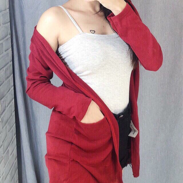 Áo khoát cadigan len nỉ chất dày đẹp | BigBuy360 - bigbuy360.vn