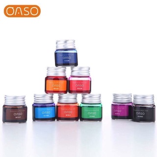 Combo mực 4 lọ oáo +chuốt chì + mực pelikan đỏ