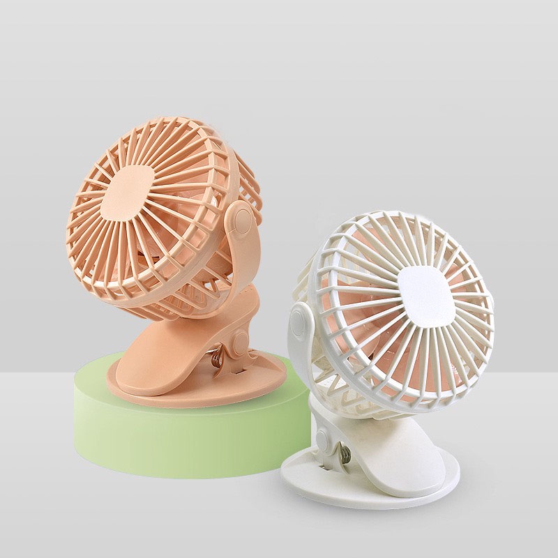 Quạt Mini Để Bàn- Quạt Tích Điện Kẹp Bàn, Cầm Tay, Xoay 360 Độ