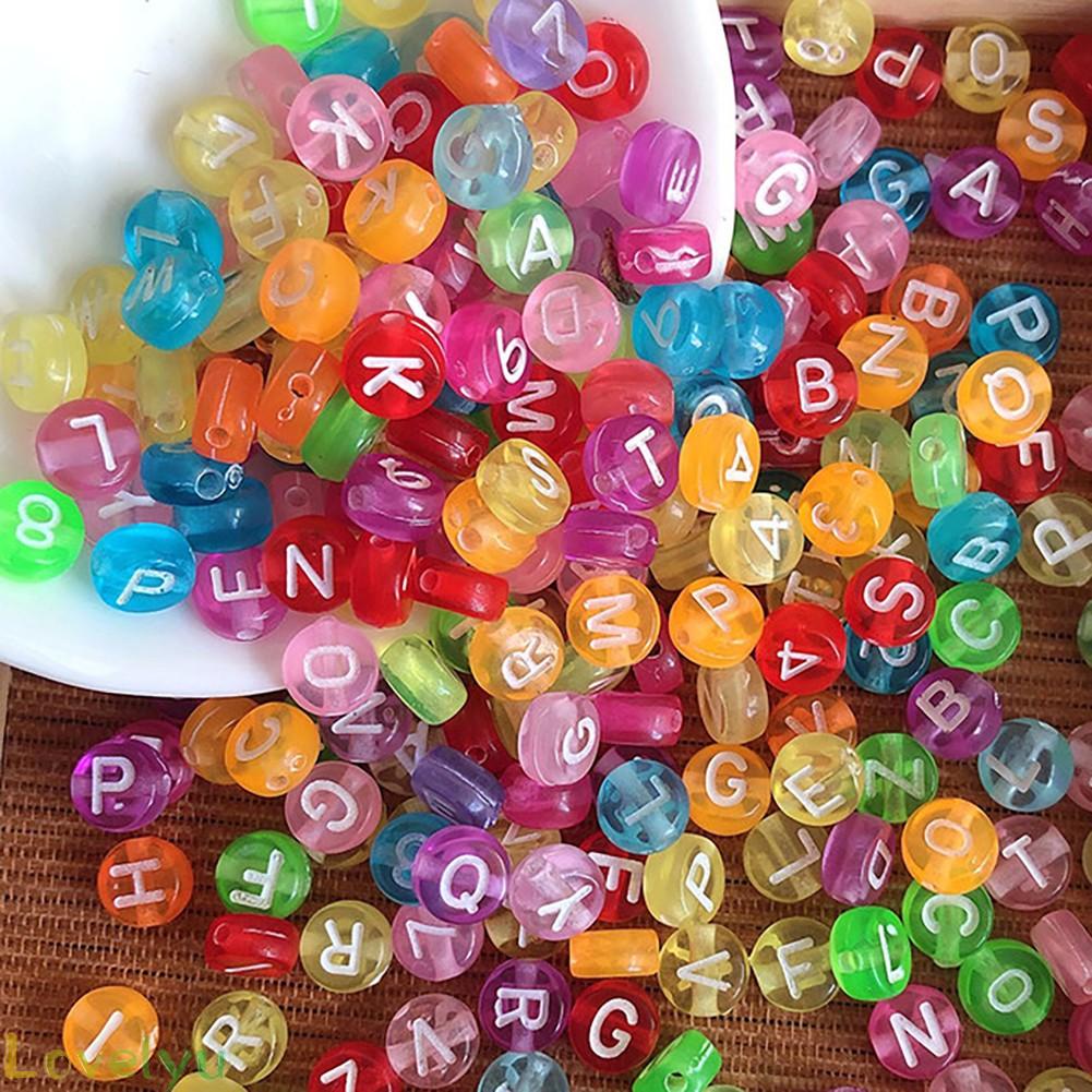[ FAST SHIPPING ]100X  Mixed Letter Heart Beads Charms DIY Bracelet Necklace For Jewelry Making QiJGUY XDtDcXB