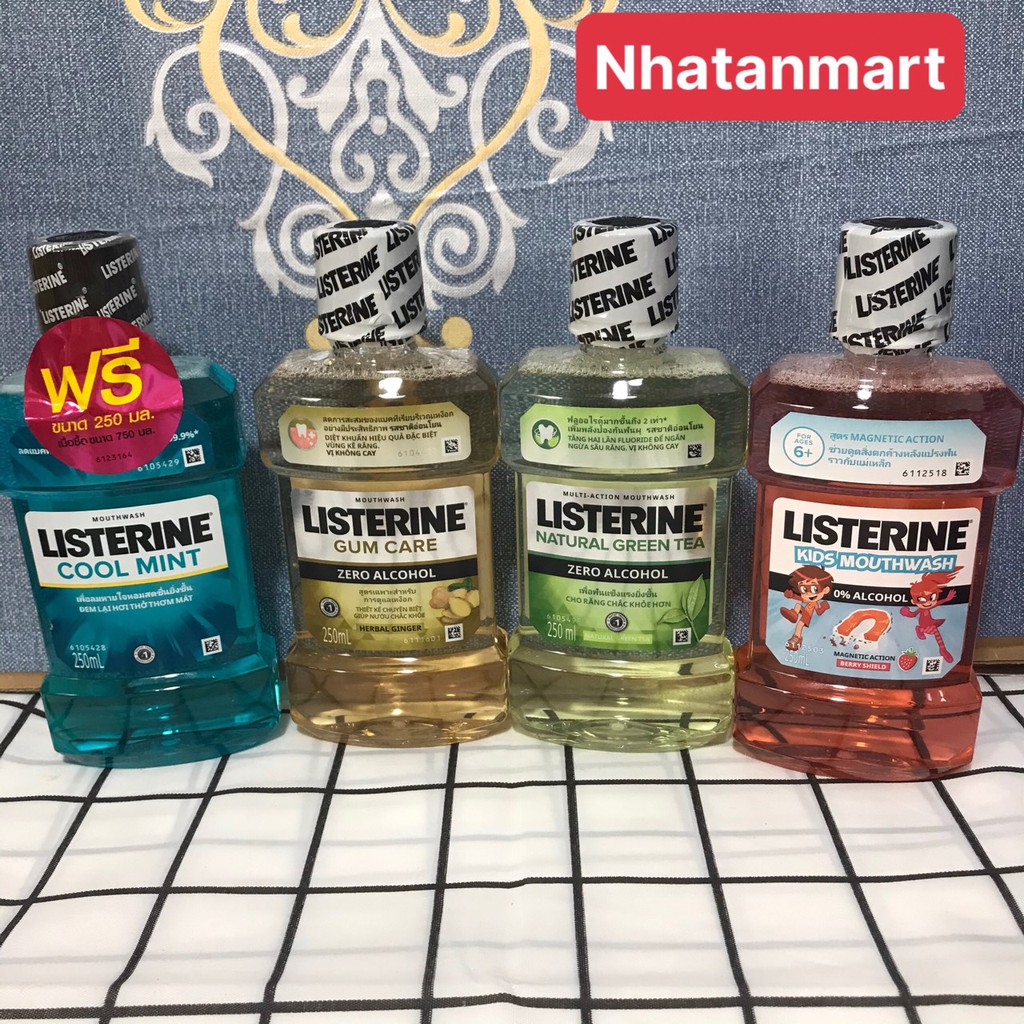 Nước súc miệng giữ hơi thở thơm mát Listerine 250ml