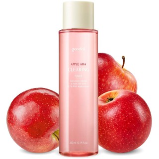 Hàng Korea - Nước hoa hồng tẩy tế bào chết, giúp da mềm mịn chiết xuất táo Goodal Apple AHA Clearing Toner 300ml