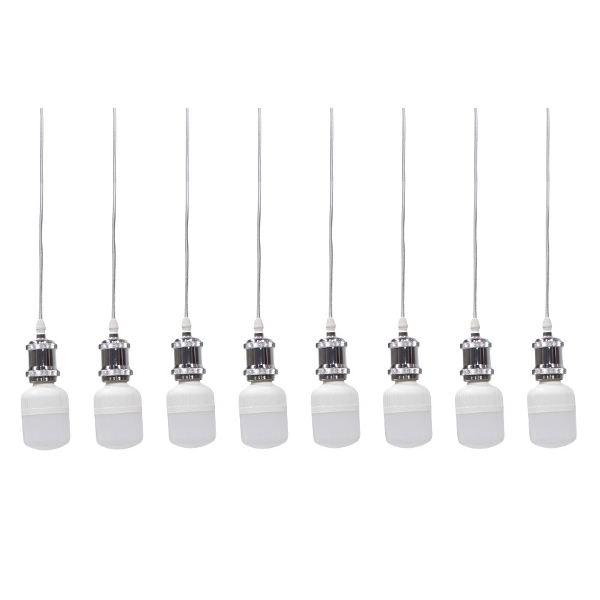 Bộ 8 dây đèn thả cổ điển bóng đèn led búp trụ trang trí 13w