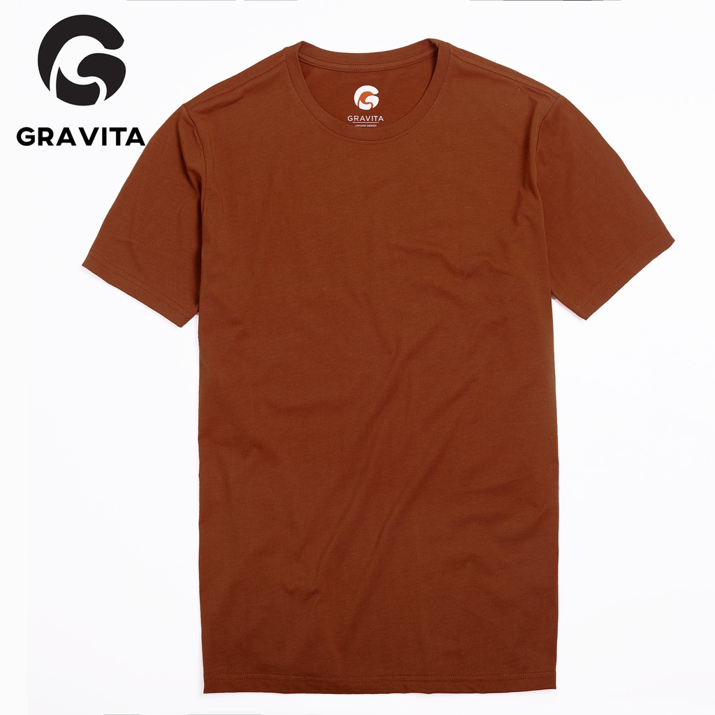 Áo thun nam trơn cổ tròn Gravita, áo phông nhiều màu chất Ecologically Grown Cotton form slim fit, tặng kèm nước hoa | BigBuy360 - bigbuy360.vn