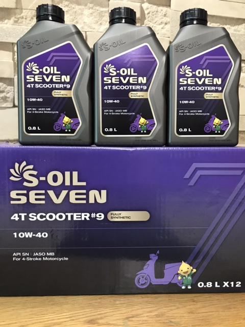 Dầu nhờn động cơ S-Oil Seven 4T Scooter 10W40 0.8L Dành Cho Xe Ga (bao bì mới)