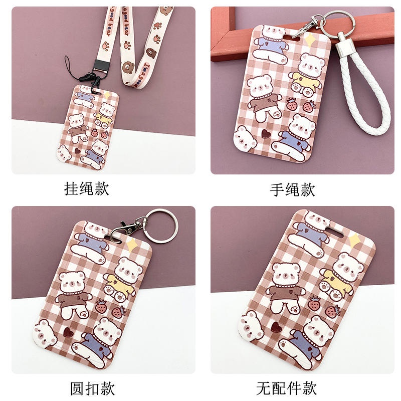 ⭐ iLado ⭐ thẻ đeo bảng tên gấu dễ thương dây buộc Dây Đeo Thẻ Học Sinh Bao Đựng Thẻ Dây đeo thẻ tên hoạt hình sinh viên cho nhân viên văn phòng Thẻ đeo bảng tên kèm dây kéo Dây Đeo Thẻ Dọc Cho Sinh Viên -Học Sinh Nguồn cung cấp Văn phòng Văn phòng phẩm