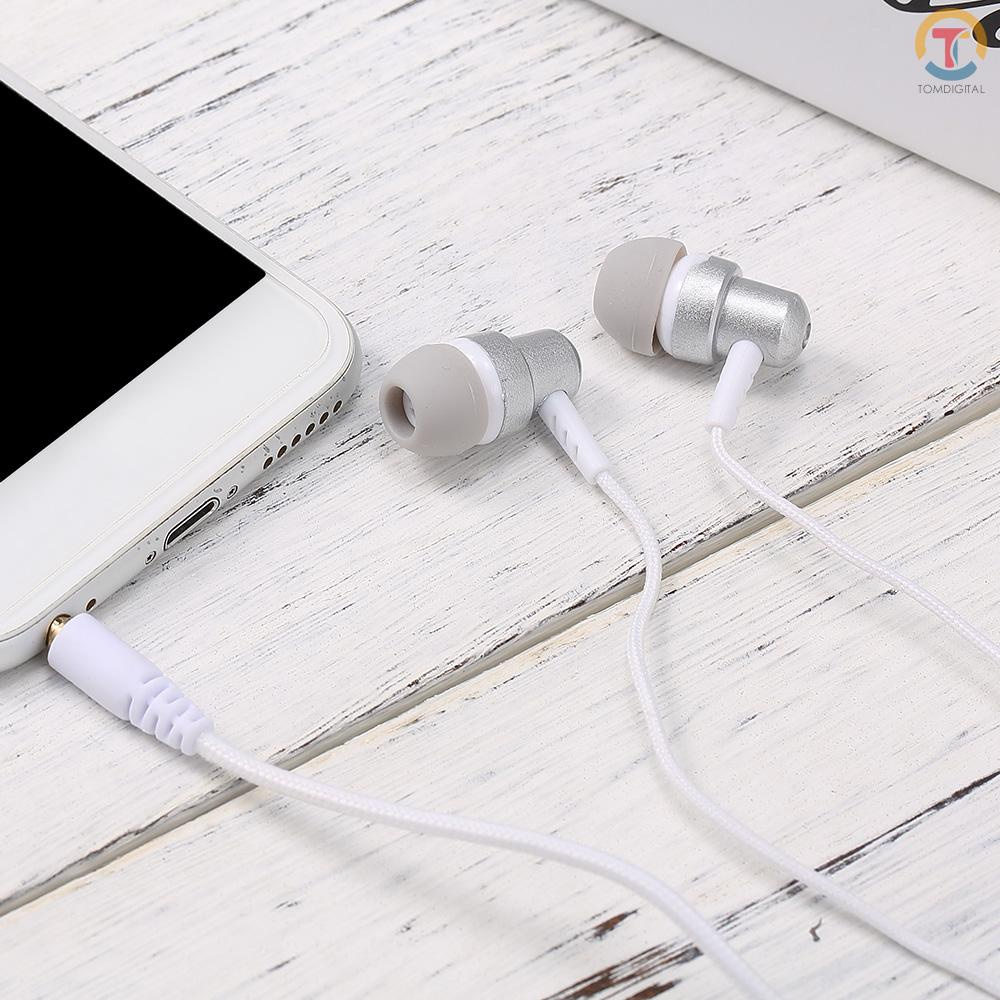 K2 3.5mm Wired Headphones In-Ear Headset Stereo Music Earphone Smart Phone Earpiece Earbuds In-line Control w/ Microphone