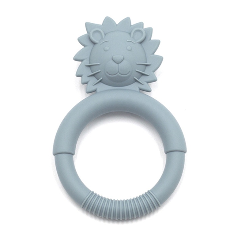 Đồ Chơi Ngậm Nướu Bằng Silicon Hình Sư Tử Hoạt Hình Dành Cho Bé Trai Gái