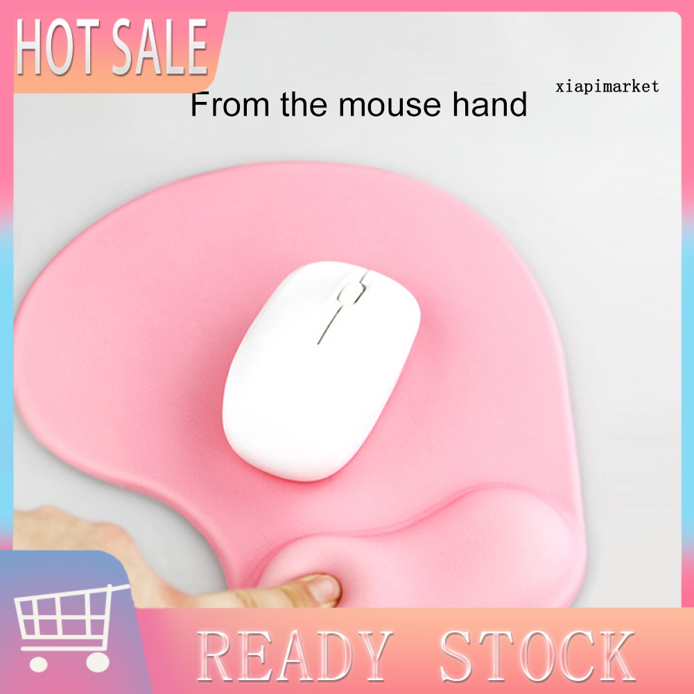 LOP_Solid Color Silicone Soft Hand Rest Anti-Slip Mousepad Mat for Notebook Computer