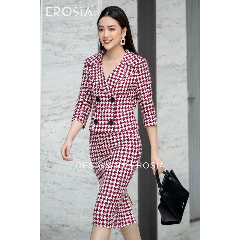 Set Vest Dạ Tweed Tay Lỡ EROSIA | BigBuy360 - bigbuy360.vn