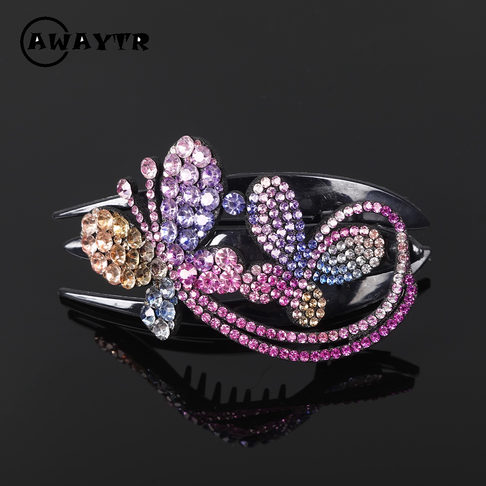 Kẹp Tóc Đính Đá Phong Cách Retro Thời Trang Dành Cho Nữ