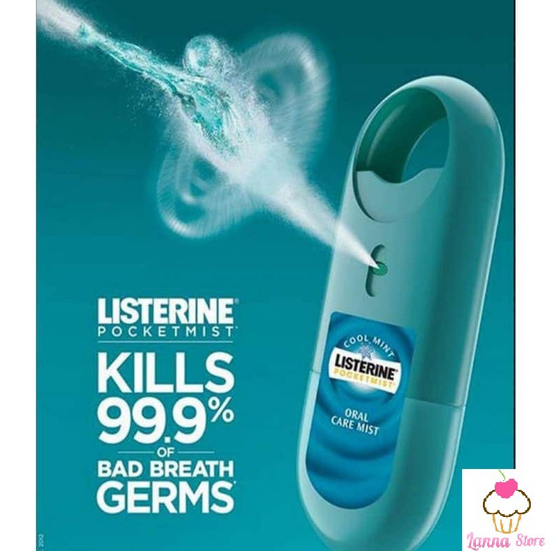 Xịt / Miếng ngậm thơm miệng Listerine Pocketmist - USA