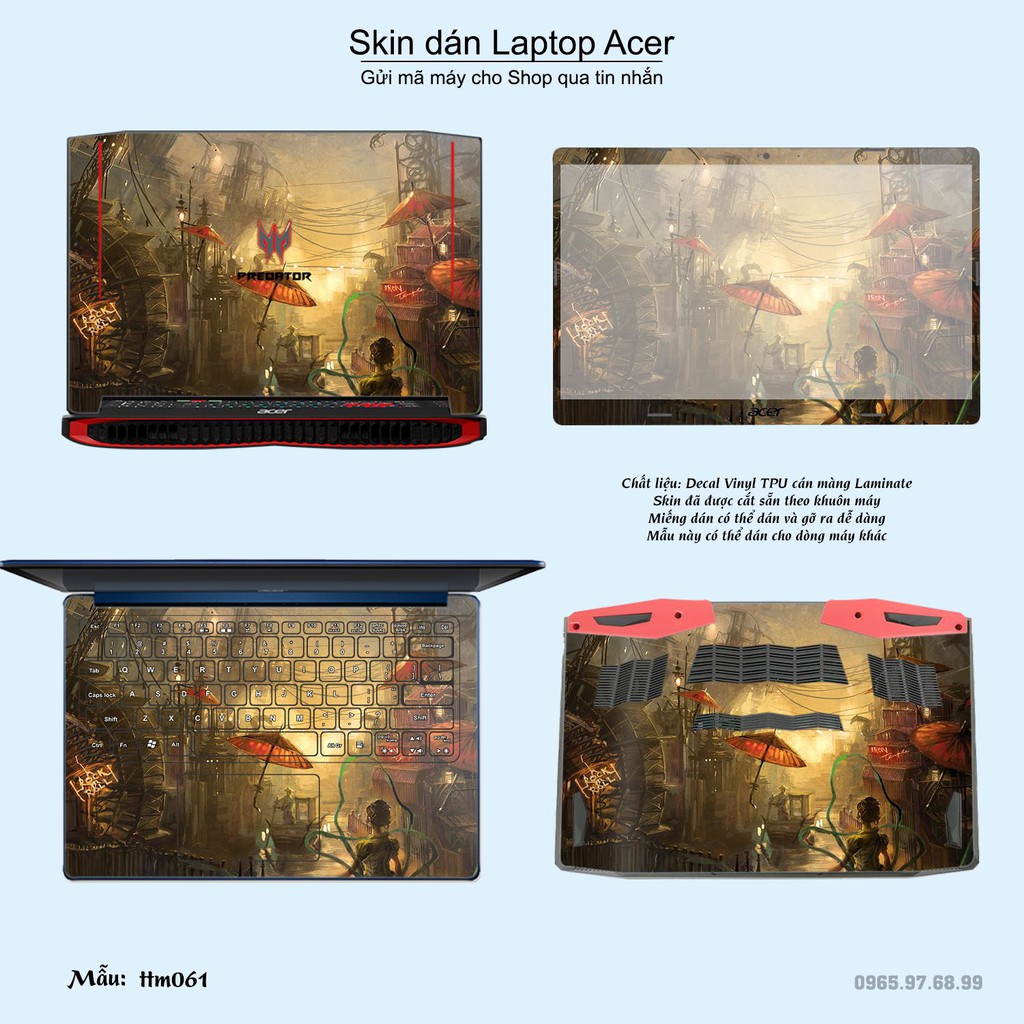 Skin dán Laptop Acer in hình Tranh thủy mặc _nhiều mẫu 3 (inbox mã máy cho Shop)