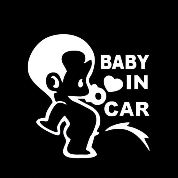 Tem Dán Baby in Car Dán Đuôi Xe Ô Tô