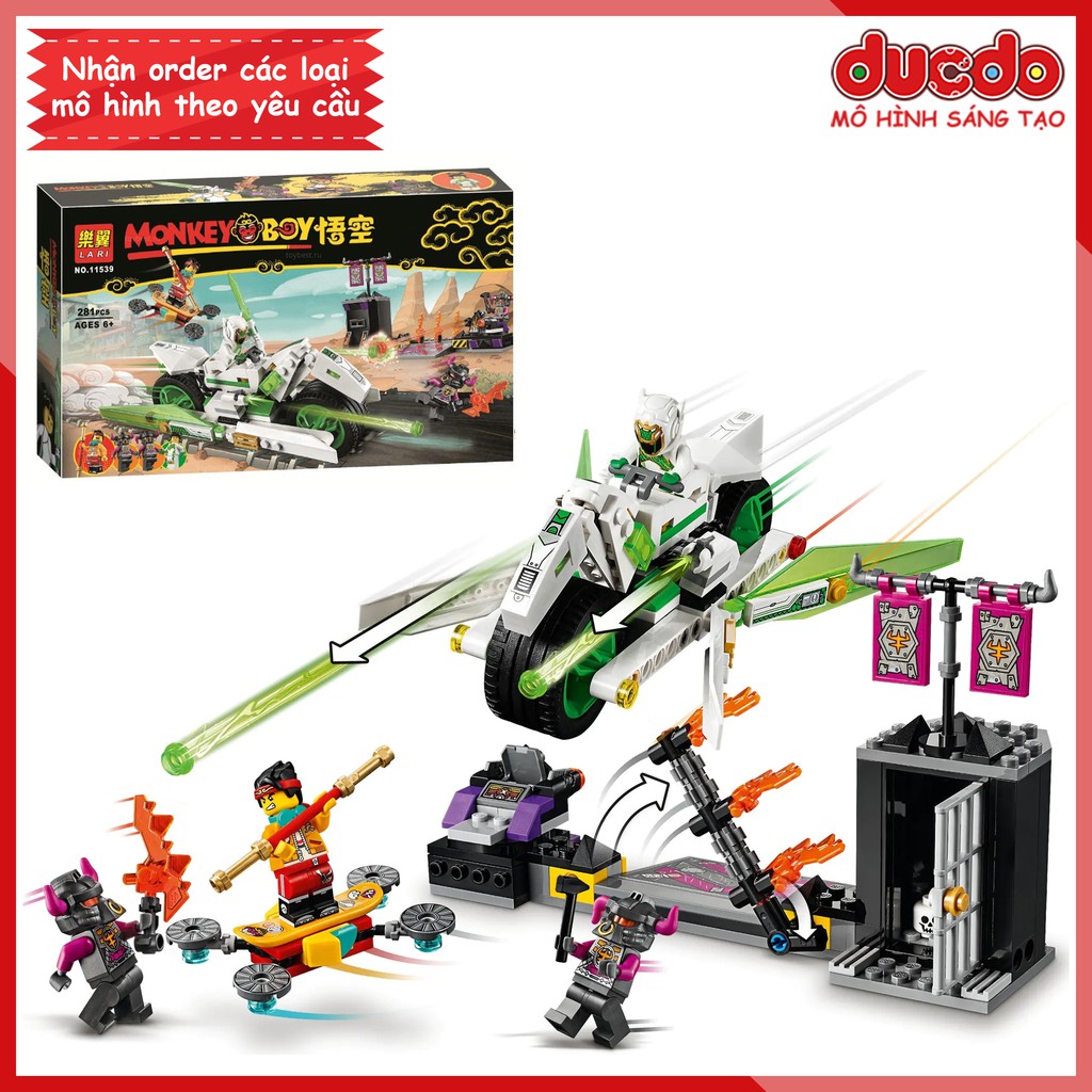 LRI 11539 Lắp ghép Monkey Kid Chiến xa bạch long mã - Đồ chơi Xếp hình Mô hình Tôn ngộ không Tây du kí 80006 BLA