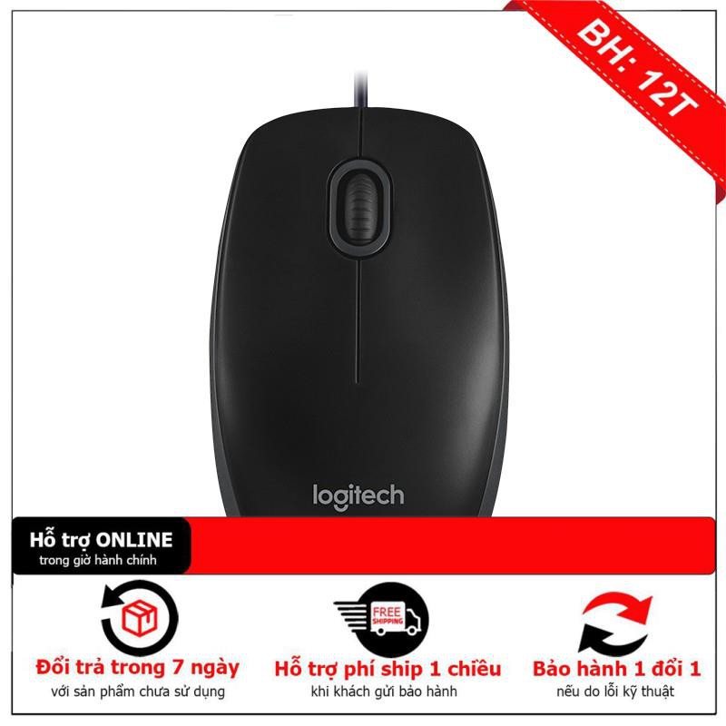 [BH12TH] Chuột có dây Logitech B100 USB Chuyên văn phòng