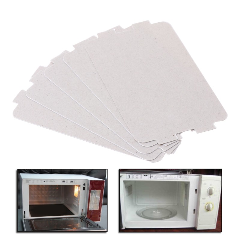 SPMH 5Pcs Microwave Oven Mica Plate Sheet Thick Replacement Part 107x64mm For Midea