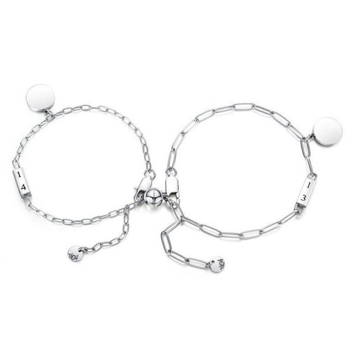 Bộ 2 Lắc Tay Cặp Nam Nữ Titan Ko Đen TT 3250