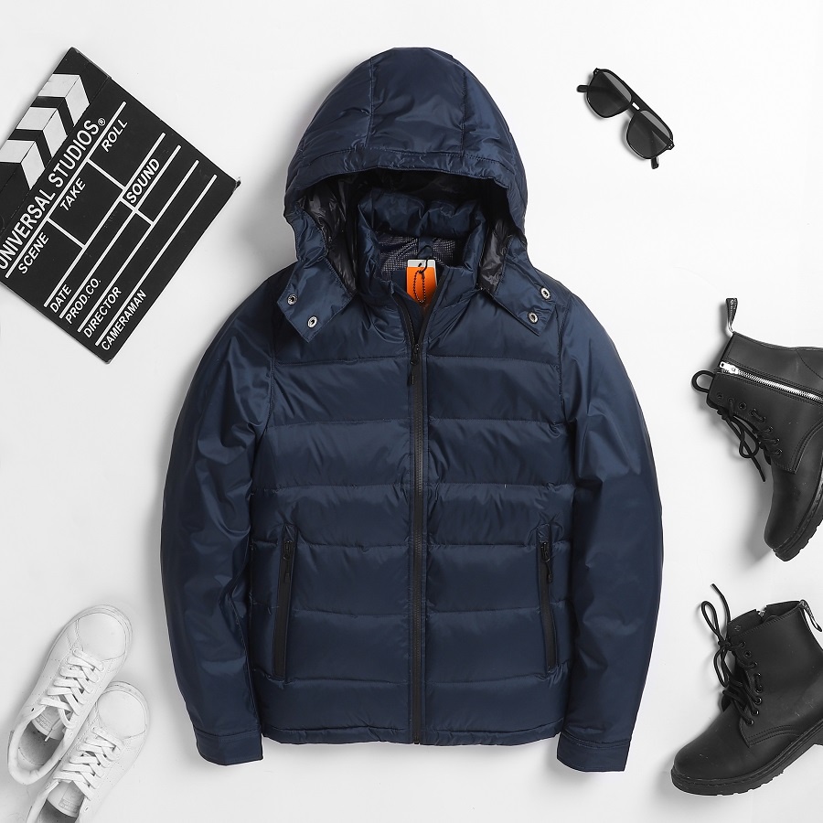 Giảm sốc áo lông vũ nam xuất Hàn có mũ