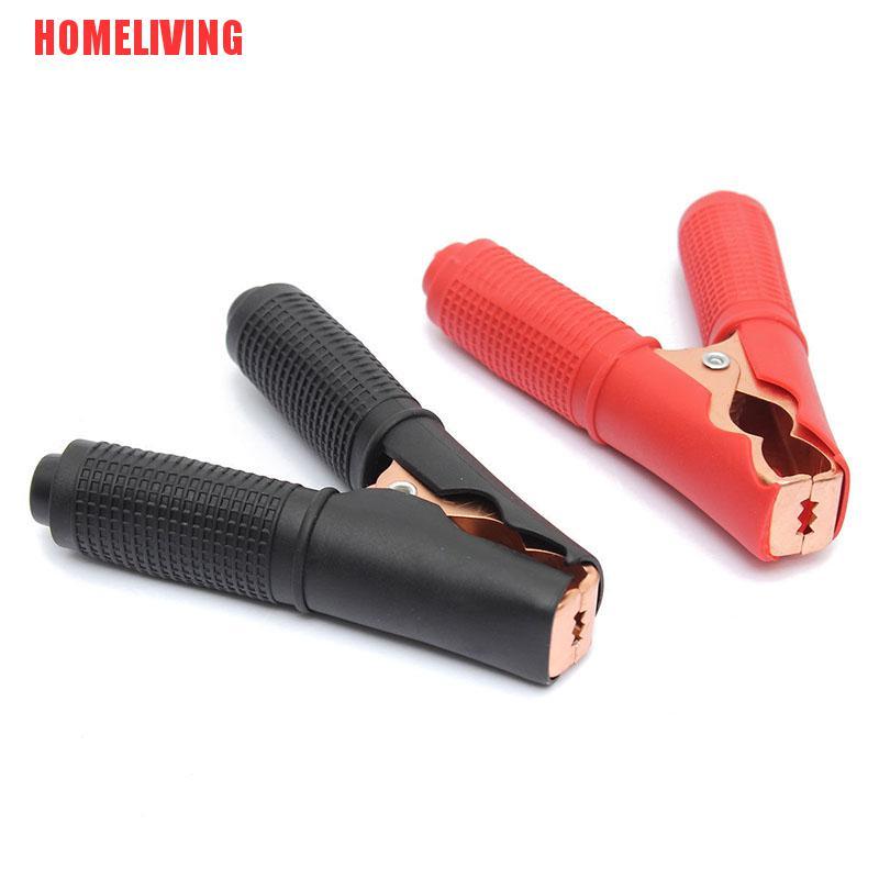 Set 2 Kẹp Cá Sấu Kiểm Tra Ắc Quy Xe Hơi Màu Đỏ + Đen