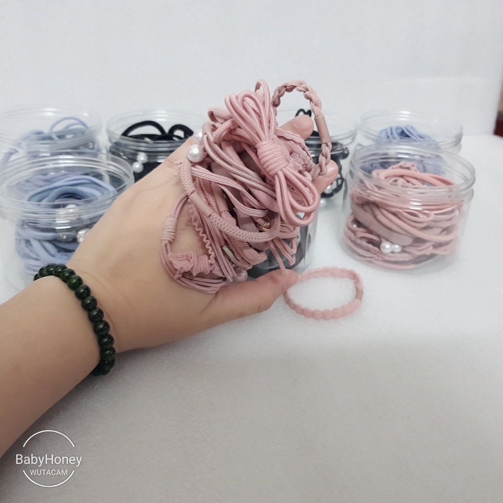 Dây chun buộc tóc - Hộp 25 chi tiết