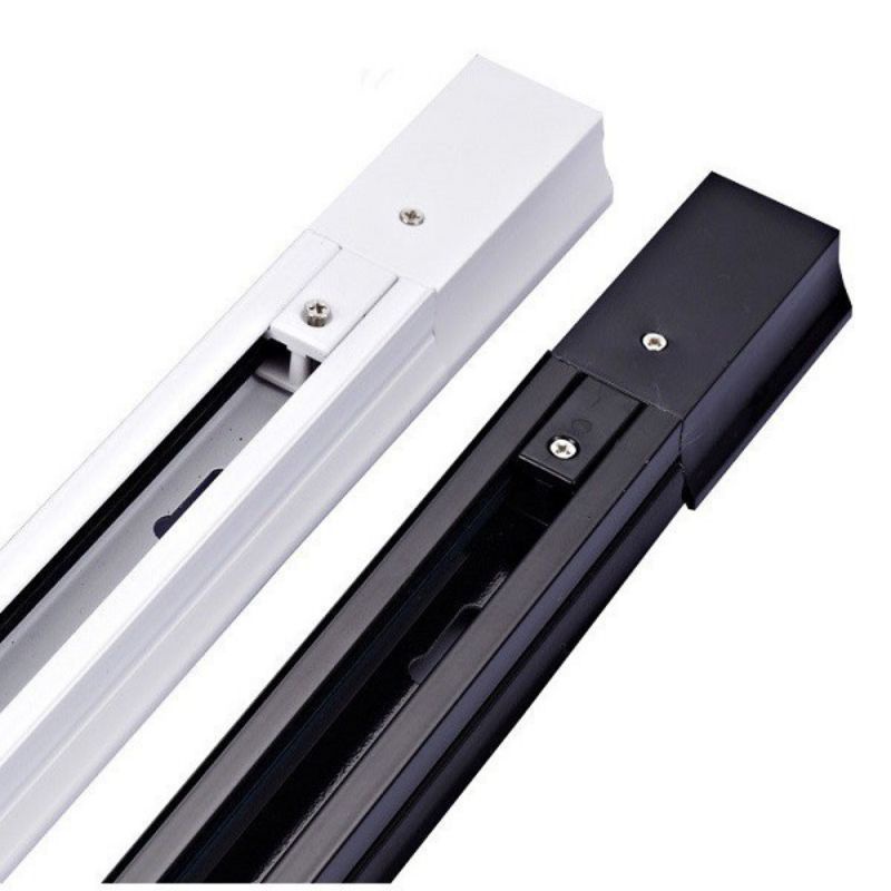 thanh ray lắp đèn rọi trần-thanh ray hai màu đen trắng lắp đèn rọi thông minh