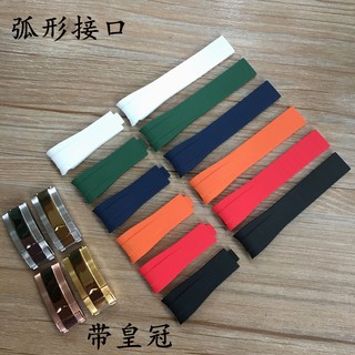 Dây đeo cao su cho Rolex Explorer 2 màu xanh đen