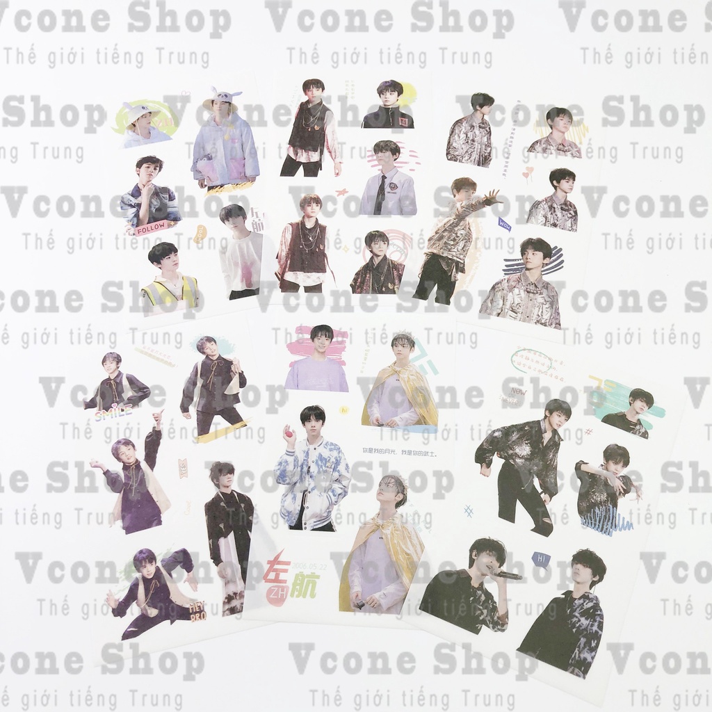 Ảnh dán sticker in hình TF GIA TỘC TẢ HÀNG TRƯƠNG CỰC CHU CHÍ HÂM TÔ TÂN HẠO idol thần tượng hoa ngữ