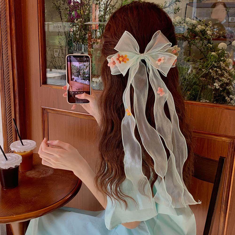 NICKOLAS Kẹp Tóc Bện Dây Dài Thanh Lịch Ngọt Ngào Dễ Thương Cho Bé Gái