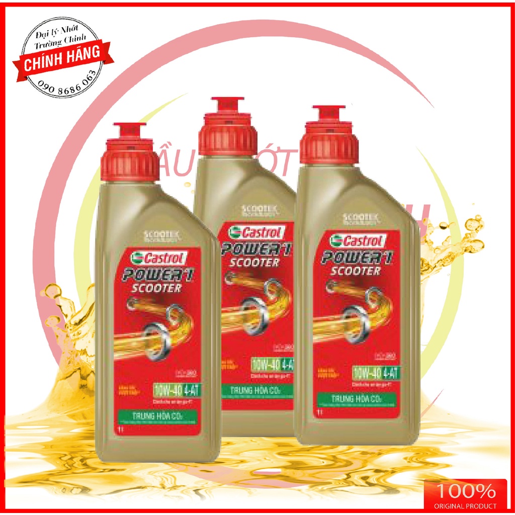 Nhớt Castrol Power 1 Scooter 10W40 dành cho xe ga hàng chính hãng