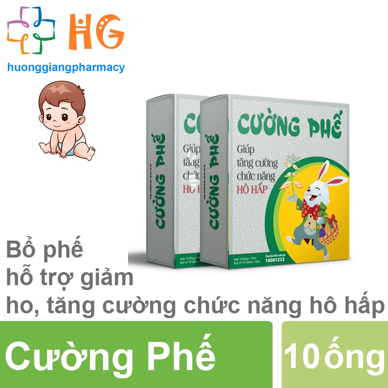 Cường Phế giảm ho long đờm siro ho cho bé bổ phế tăng cường chức năng hô hấp Hộp 10 ống
