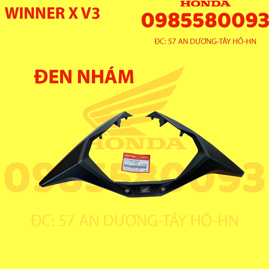 DÀN ÁO, VỎ ĐẦU, NHỰA NHÁM WINNER X V3 MÀU ĐEN NHÁM