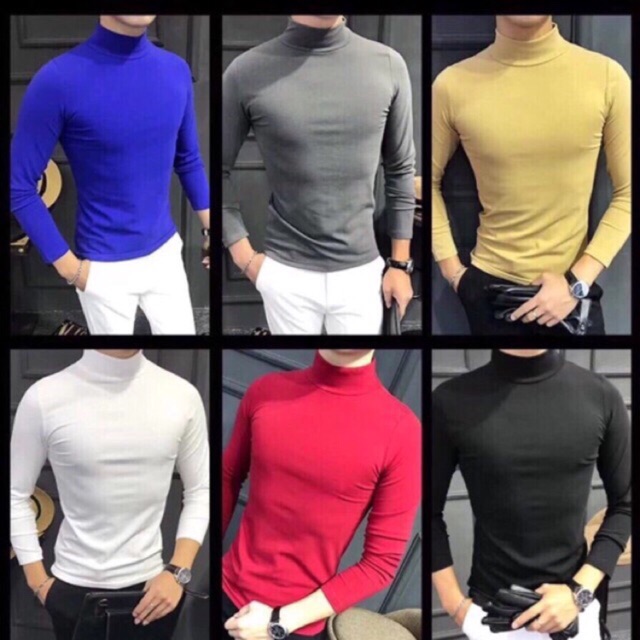 Áo giữ nhiệt nam lót nỉ cổ 3 phân có dãn 4 chiều siêu ấm