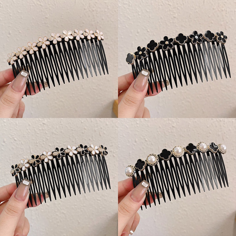 Lược Cài Tóc Mái Ngang Đính Ngọc Trai Giả Xinh Xắn Cho Nữ