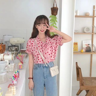 (Order) Áo dâu dễ thương (ảnh cuối là ảnh thật)