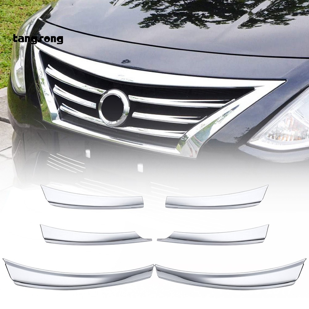 Set 6 ốp cản trước thích hợp cho xe ô tô Nissan Sunny Versa 14-17
