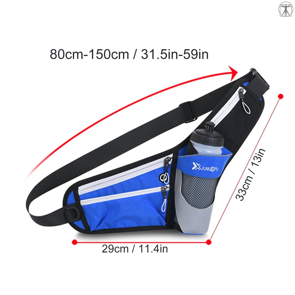 Waist Bag Fanny Pack for Men Women Running Waist Belt Bag Hip Bum Bag Chest Sling Bag with Water Bottle Holder for Sport Gym Workout Travel Commuting