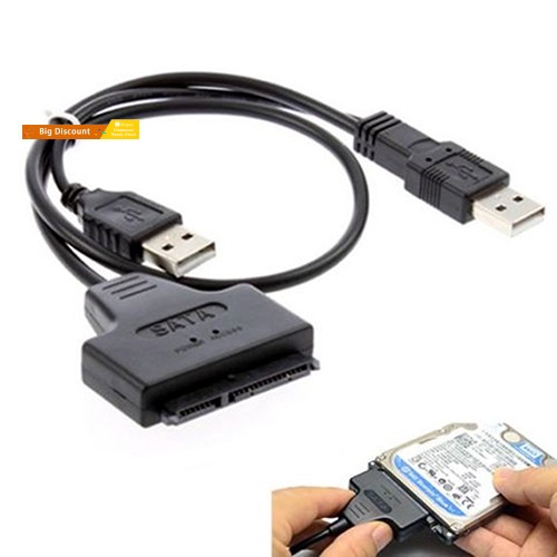 Cáp Chuyển Đổi Cổng Sata 7 + 15 Pin 22 Sang Usb 2.0 Cho Laptop 2.5 Hdd Laptop