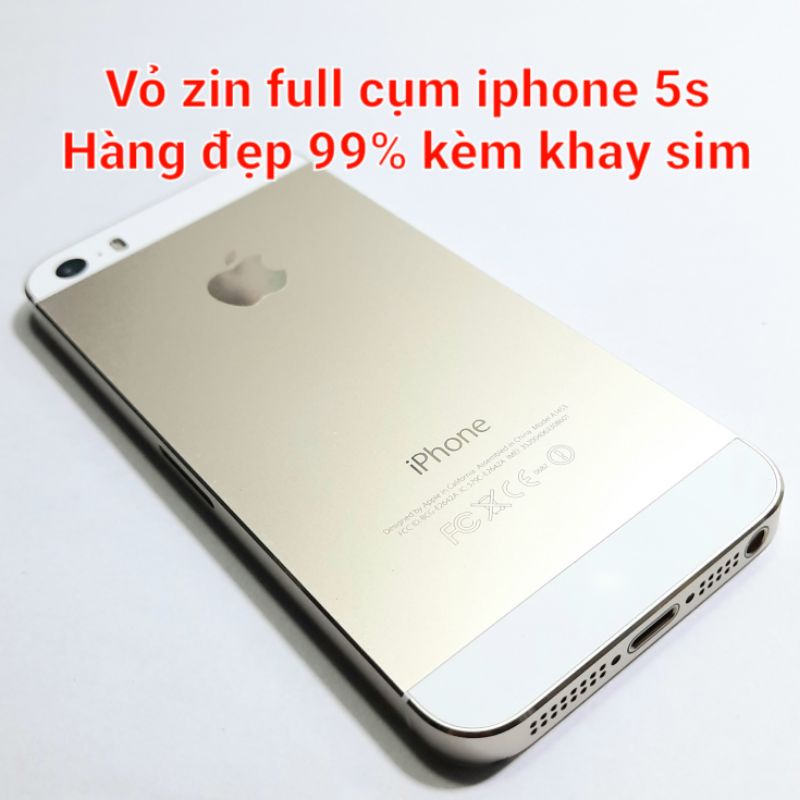 Full vỏ iphone 5s zin đẹp 99% hàng chất đủ tất cả cụm