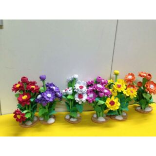 Đồ chơi tự làm mầm non _ cây hoa cúc các màu