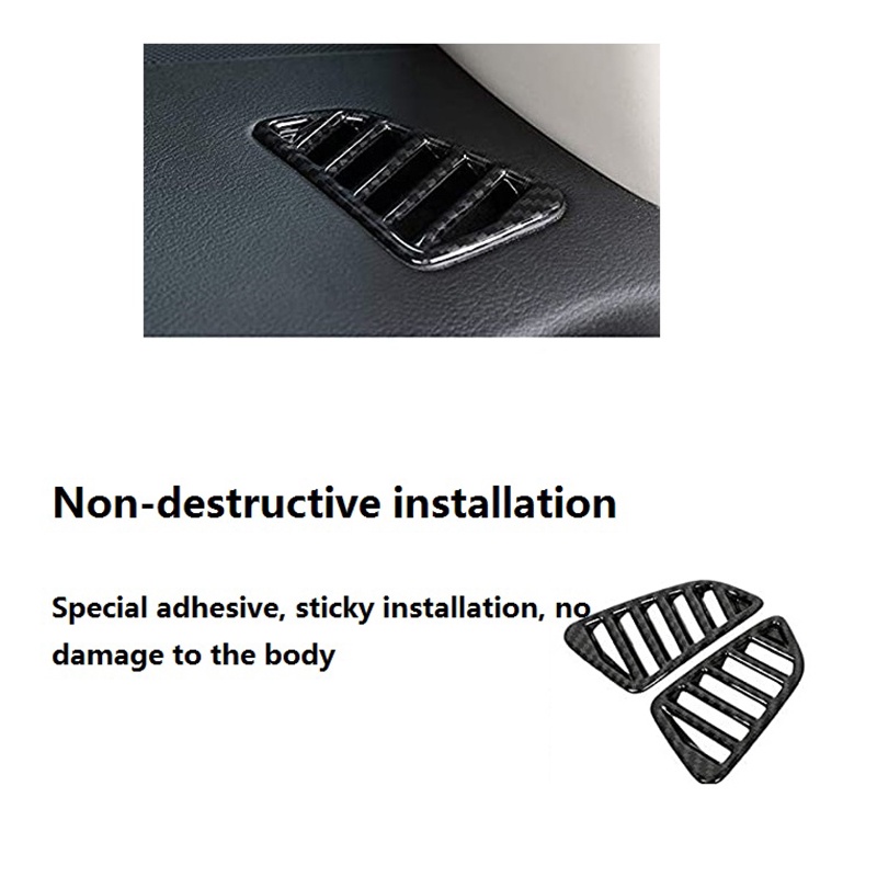 Miếng Dán Viền Máy Điều Hòa Xe Hơi Bằng Sợi Carbon Cho Nissan Navara NP300 2016-2019