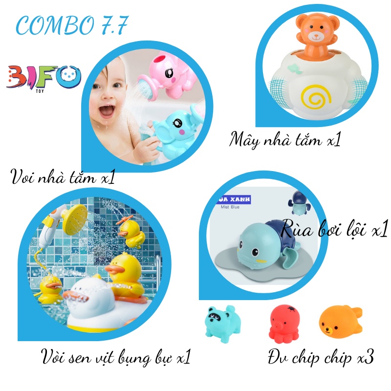 Combo 7 đồ chơi nhà tắm nhiều lựa chọn cho bé thỏa sức tắm mát ngày hè