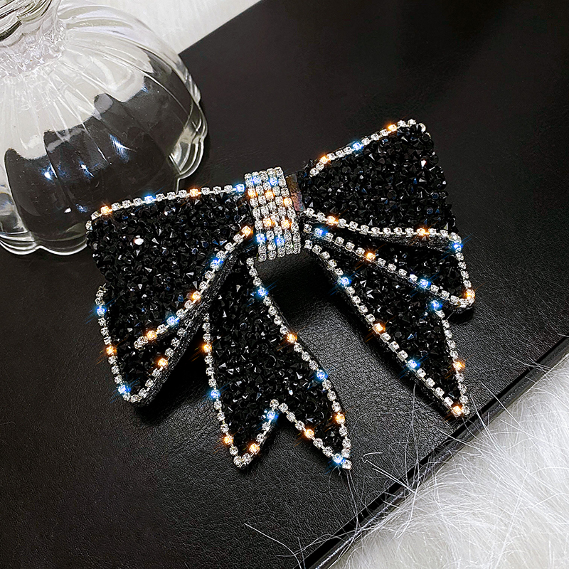 Kẹp tóc hình nơ đính đá toàn bộ phong cách Hàn Quốc cao cấp