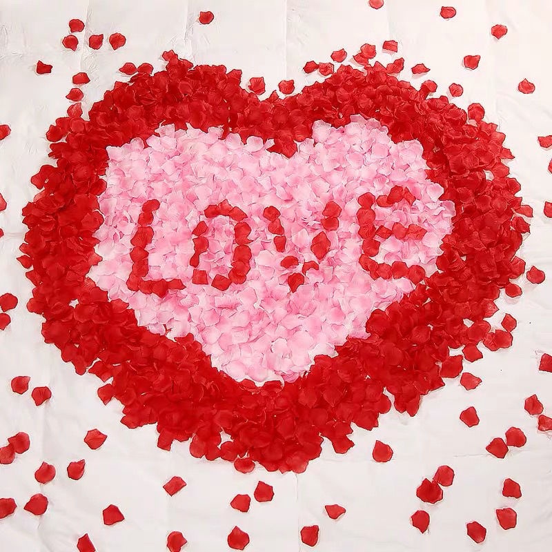 Set 500 Cánh Hoa Hồng Giả Có Vòi Phun Nước Trang Trí Tiệc Cưới Lãng Mạn